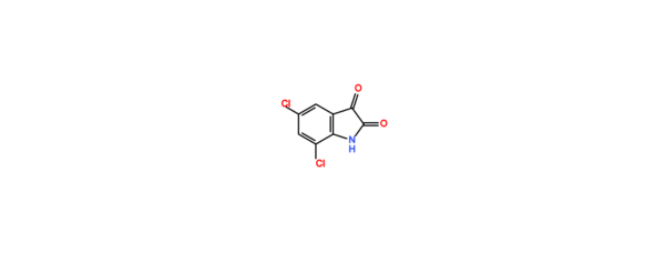 Chemical structure of 5,7-Dichloroisatin (C8H3Cl2NO2)