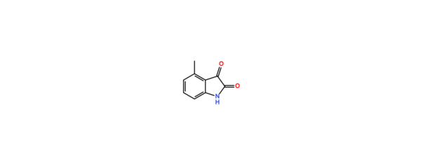 4-Methylisatin molecular structure diagram with methyl group at position 4 on the isatin core